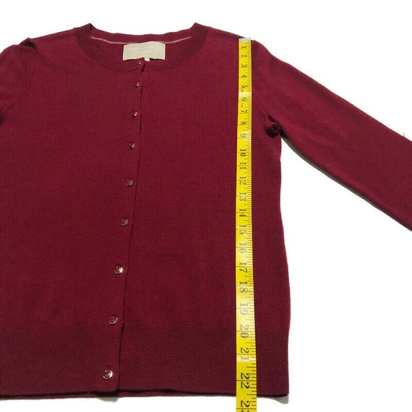 BANANA REPUBLIC | Red Cardigan 100% Merino Wool PS - Picture 14 of 15